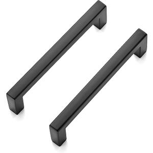 Ravinte 30 Pack Solid 3-3/4 Inch Center to Center Slim Square Bar Drawer Handles Kitchen Cabinet Handles Black Drawer Pulls Cabinet Hardware Handles Matte Black Cabinet Pulls