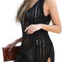 Soul Young Beach Crochet Swim Cover Up for Women Swimsuit Bathing Suit Swimwear Bikini Sleeveless Coverup Sexy Dress