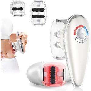 4-in-1 Electric Cellulite Massager & Body Sculpting Machine -5 Modes Adjustable, Cordless Slim-Sculpt Device for Belly, Thighs, Arms&Face- Postpartum Recovery&Cellulite Reducer&Lymphatic Drainage (White)