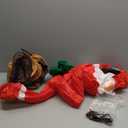 DR.DUDU 7 FT Christmas Inflatable Outdoor Decorations, Blow Up Santa Claus with Reindeer Hanging Xmas Inflatables Decor with LED Lights for Yard Lawn Porch Garden Holiday Party