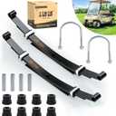 10L0L Golf Cart Heavy Duty 4-Leaf Rear Spring Kit for Club Car DS 1982-up Gas & Electric, with Bushings Sleeves U Bolt, Replace OEM 1014675 102006501 1011149 1012618 1012324 1010974