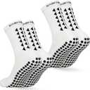 Gain The Edge Soccer Grip Socks - Set - White (Medium)