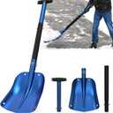 1PZ NF2-NG3 32" Detachable Snow Shovel for Car, Extendable Snow Shovel with Thickened Aluminum Alloy, Portable and Multifunctional for Cars, Snowmobiles, Camping and Mud, All Seasons, Blue