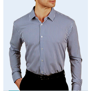 NAUTICA Men's Button Down Dress Shirt Slim Fit for Men 4-Way Stretch Print Business Casual Shirts Wrinkle Resistant, 34/35