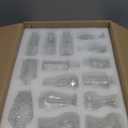 36Pcs Bud Vases Set Small Vintage Glass Bottles Clear Bud Vases in Bulk Multiple Shape Cute Glass Vases for Rustic Wedding Centerpieces Table Decorations and Home Decor(Clear)