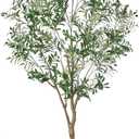 7FT Olive Tree Artificial Plant Decor - Tall Fake Tree for Home Decor Faux Plant Indoor 2000 Leaves Artificial Olive Tree for Living Room Bedroom Office Live Streams Decorative Modern Greenery (Black Olive)