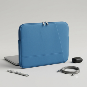 Laptop Sleeve Case, Shockproof Protective Laptop Cover Briefcase Carrying Computer Bag with Accessory Pocket Portable Computer Sleeve for 14" MacBook, HP, Dell, Lenovo, Acer, Light Blue