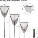 Landing Net for Carp Fishing, 32 Inch Large Fishing Net, 6 Feet Telescoping Carbon Fiber Long Handle Saltwater Big Fish, Holds Up to 88lbs/40kgs, Olive Green, Supplied with Carry Bag