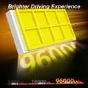 SEALIGHT H11 Bulbs or H8/H9/H16 Light, 96000LM 1000% Bright S6 Pro H11 Bulb with 2026 4th LED Chips, 70000hrs+ Lifespan Drving Light, 6500K White 1:1 Design Plug and Play Fog Light, Pack of 2