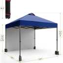 GarveeHome 10X10 Ft Pop-Up Canopy Tent with Sidewalls & Vented Roof Easy Setup Instant Shade Shelter for Picnic, Camping, Outdoor Events - Includes Storage Bag, Sandbags, Stakes & Ropes