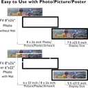 JCJMY 8x24 Picture Frame with 6x22 Mat, Panoramic Picture Frame Display Photo 6x22 with Mat or 8 x 24 Without Mat, Wall Hanging Large 8 by 24 Poster Frame with Plexiglass, Black