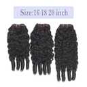 Burmese Curly Bundles Human Hair 20 22 24 Inchs 100% Unprocessed 3c4a Quick Weave Water Wave with Spiral Curly End Real Human Hair Extensions Natural Black