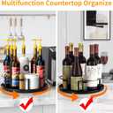 Coffee Syrup Organizer 8 Bottles, Rotating Coffee Syrup Holder with Stirrers Storage for Syrup Bottles, Cup and Lid, Wine Display, Syrup Rack Stand for Coffee Bar Organizer, Kitchen