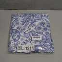 LIBERECOO Luxury Paisley Round Vinyl Tablecloth with Flannel Backing - Waterproof, Oilproof, Wipeable Dining Table Cover for Indoor/Outdoor Use (Paisley Navy Blue)