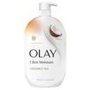 Olay Body Wash for Women, Ultra Moisture, 24/7 Moisture Barrier Repair, Hydrating Formula for Visibly Healthy Soft Skin, Vitamin B3 & Hyaluronic Blend, For All Skin Types, Coconut Oil Scent, 35 fl oz