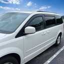Window Visors Compatible with 2008-2016 Chrysler Town Country 2008-2020 Dodge Grand Caravan, Dark Smoke Acrylic Wind Sun Rain Vent Guards 4PC By IKON MOTORSPORTS, 2009 2010 2011 2012 2013 2014 2015