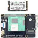 ElectroCookie M.2 NVMe SSD Kit for Raspberry Pi 5  Includes PCIe M.2 HAT and 256GB SSD Drive