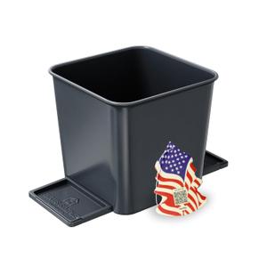 Car Trash Can for Vehicles Leakproof Compact Garbage Bin w/ Stability Flap, Anti-Slip Base, Portable Trash Holder for Cars, Trucks, SUVs, Minivans Compact, Auto Container Organizer (Gray, Small)