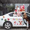 2 x Whaline 30Pcs Christmas Reflective Car Magnets Set Colorful Bulb Light with Lines 8 Design Cartoon Santa Reindeer Gingerbread Refrigerator Garage Magnet Decal Decoration, 1.9x3.94 inches, 7.87 inches