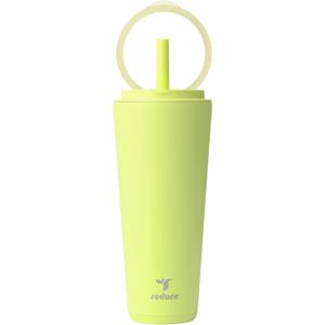 REDUCE Halo 32 oz Stainless Steel Vacuum Insulated Tumbler - Spill Proof Travel Mug with Flip Handle Lid - Keeps Drinks Cold for 32 Hrs - Dishwasher Safe - Cupholder Friendly - Mojito