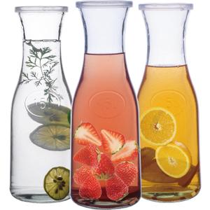 Chefcaptain Large Glass Wine Carafes With Snap-On Lids, Set Of 3 (50 Oz/1.49L Each), Lead-Free, For Water, Juice, Milk, Mimosa Bar