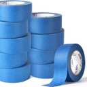 10 Rolls Painters Tape 2 inch Bulk Painter Tape Blue Wide Roll, Blue Masking Tape, 2 Inches x 55 Yards for General Purpose Wall Painting, Home Improvement