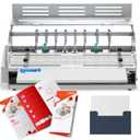 Mxmoonant Electric Creasing Machine Plus with 2X Creasing, 2X Perforating, 2X Cutting Blades, 25r/min Paper Creaser Perforator Cutter Folder for Greeting Cards Invitations Tickets 470mm 110V