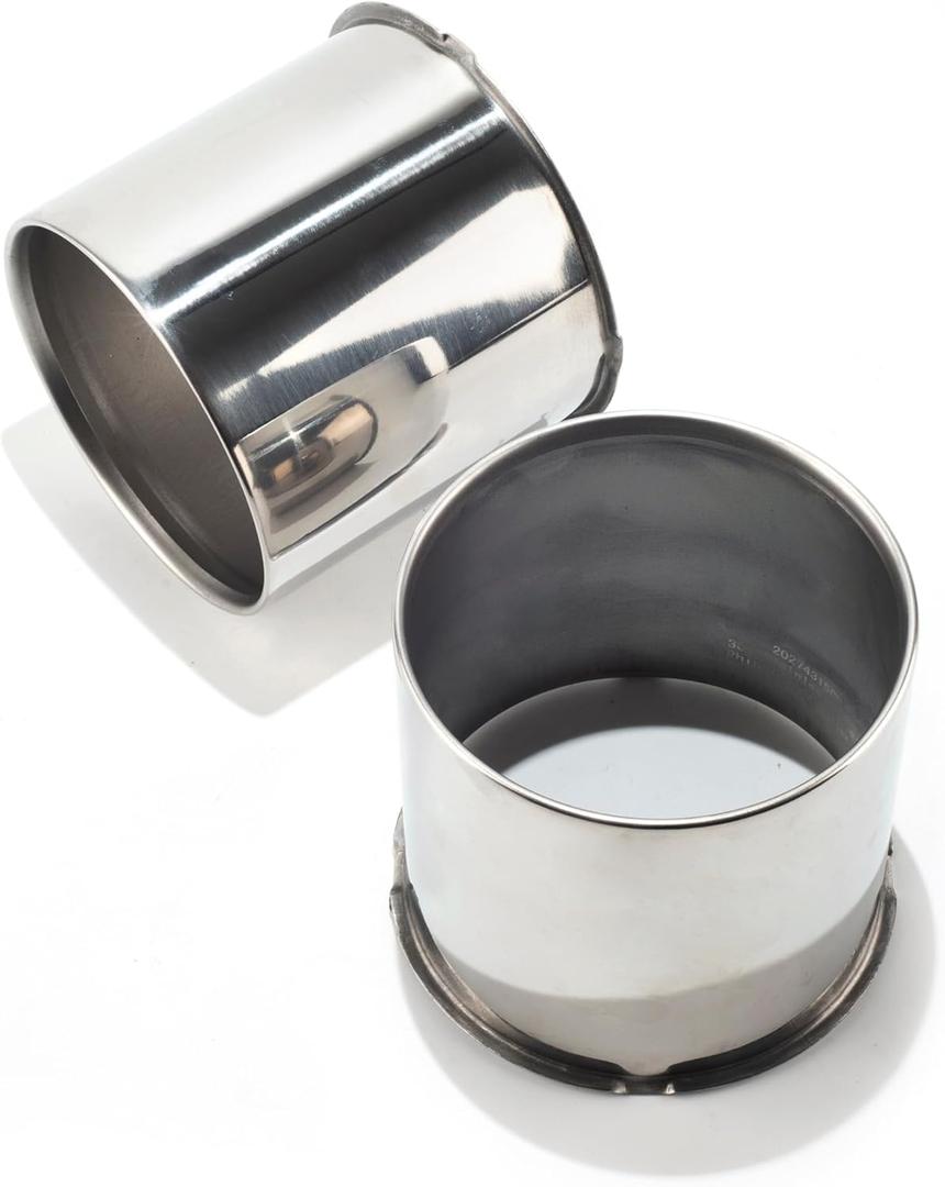 2Pcs 5.15" Push Through Wheel Center Caps Stainless Trailer Open Ended Hub Cap for Truck SUV RV Wheel Rim (Fit 5.15" Bore 4.69" H Chrome)