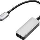 Amazon Basics Aluminium USB-C to DisplayPort Adapter (4K@60Hz), Thunderbolt 3 Compatible, Grey