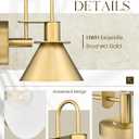 Gold Wall Sconces, HWH Indoor Wall Lights, Vintage Barn Wall Lamp, Brass Wall Sconce Light for Bedroom Living Room Kitchen, Gold Finish, 5HZG56B BG, Medium