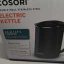 COSORI Electric Kettle, Cool-Touch Double Wall Stainless Steel Insulated, Automatic Shut Off & Boil-Dry Protection, Durable Tea Kettle Boiler & Heater, 1.5L/1500W, Black (1.6 Quarts)