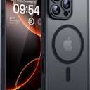 TOCOL for iPhone 16 Pro Max Case, Compatible with Magsafe, Full Camera Protection, Drop Protection, Magnetic Translucent Matte Back Bumper Phone Case for 16 Pro Max 6.9-Inch (Black)