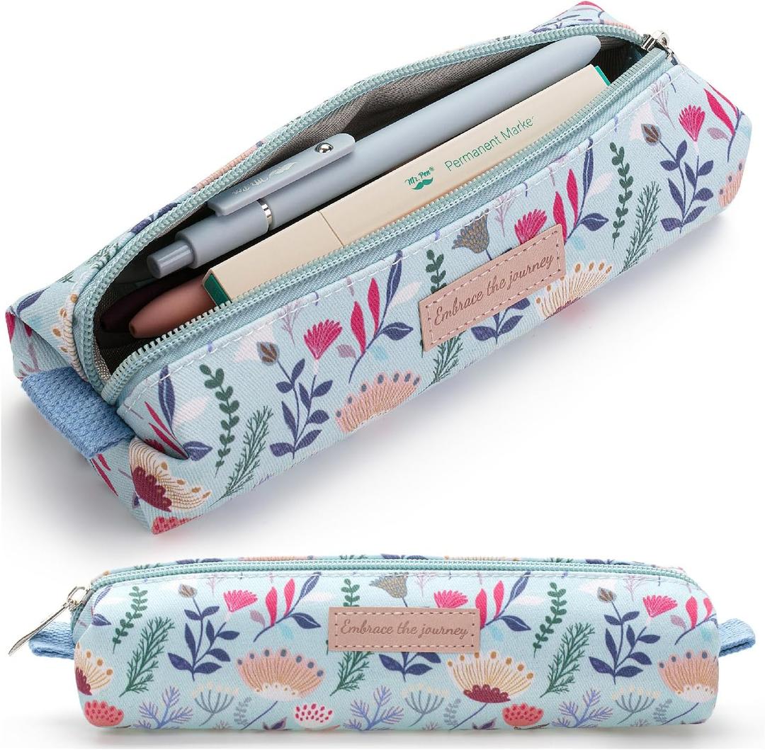 Mr. Pen- Cute Pencil Case Pouch, Multipurpose Canvas Bible Pencil Pouch, Smooth Zipper, Premium Material, Neat Stitches, Ideal for Stationery, Cosmetics, Electronics, School, Office, Travel (1 Pack, Summer)