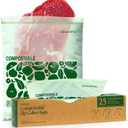 Cleanomic Compostable* Gallon Size Food Storage Bags (25 Eco Zip) Freezer and Leak Proof, Snack and Sandwich Bags