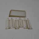 Floroom 6 Pack 5x7 Inch Clear Acrylic Sign Holders, Double-Sided Gold Display Stand Picture Frames for Table Numbers, Menus, Flyers, Weddings, and Offices