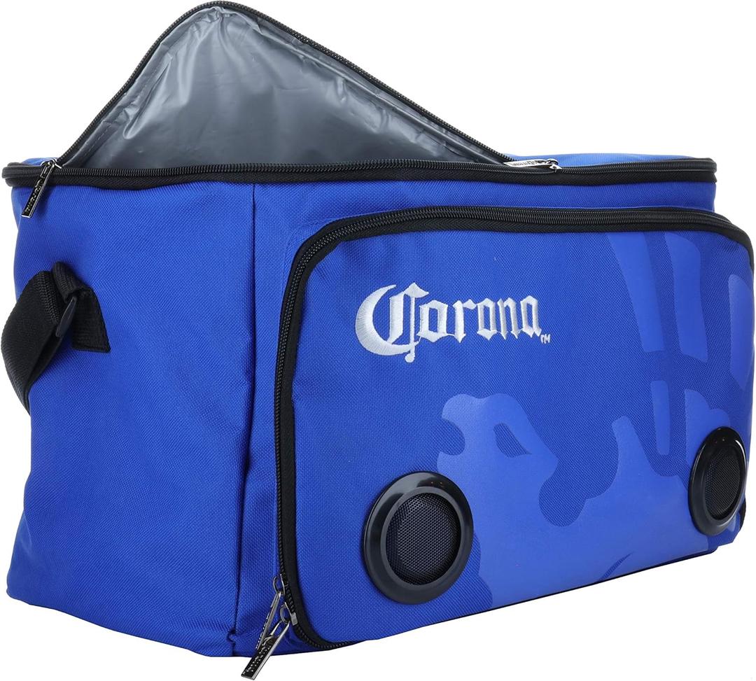 Corona Insulated Cooler with Speakers Holds 36 cans - Modern Floating Cooler with Speakers Super Portable Travel Cooler Durable Speaker with Bluetooth for Parties, Festivals, Boats, and Beaches