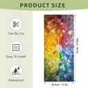 Window Privacy Film Static Cling Stained Glass Design Sun Blocking Non-Adhesive Removable Cover for Home Office 17.5x39.3 Inches (Fragments)
