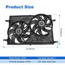 Engine Dual Radiator Cooling Fan Assembly 25927026 Replacement for Chevrolet Traverse 2009-2017 Replacement for GMC Acadia 2007-2017 V6 3.6L Electric Radiator Condenser Replaces 621-390 20972760