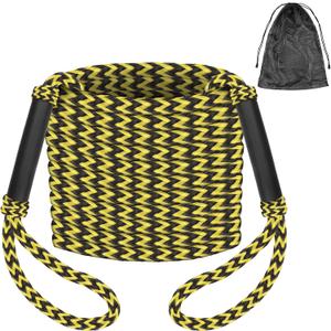 SELEWARE Heavy-Duty 60FT Boat Tow Rope for Tubing, Floating Tube Tow Rope, Durable Watersports Ski Rope for Wakeboarding, Water Skiing & Kneeboarding