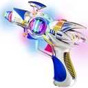 ArtCreativity Space Blaster Toy Gun - Light Up Alien Ray Gun with Flashing LEDs & Sound, Futuristic Space Gun Toy with Batteries Included, Fun Gift for Kids