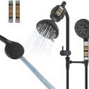 Filtered Shower Heads, All Metal Dual Shower Head with Easy Reach Handheld Spary Combo, 3-Way High Pressure 70 Modes Rainfall Showerhead, 71" Hose, Shower Bracket, 20 Stage Shower Filter, Oil Bronze