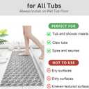 Bath Tub and Shower Mat Non Slip Bathtub Safety Mat with Powerful Suction Cups and Drain Holes, 36 x 16 Inch Soft Bathtub Mat Non Slip Bath Mat for Tub, Machine Washable, Easy to Cut, Dark Grey