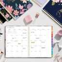 GNL 2026 Planner, Weekly and Monthly Planner (January - December 2026), 8.5" x 11" Monthly Agenda Planner with Waterproof Flexible Cover, Spiral Binding Notebook with Tab, Pockets, Bookmark, Floral