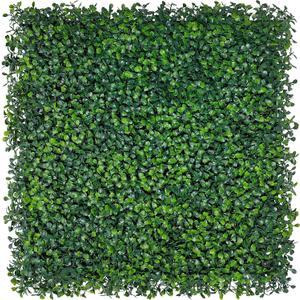 ODTORY Artificial Grass Wall Backdrop Panels,10 X 10 in 12P(8.4 sqft) UV-Anti Greenery Boxwood Panels for Indoor Outdoor Green Wall Decor & Ivy Fence Covering Privacy
