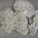 2-Pack Organic Bassinet Sheets for Girls, Boys - 100% Cotton Bassinet Mattress Sheets Compatible with Halo Bassinest Swivel Sleeper, Graco, Baby Delight, Chicco, Fitted Bassinet Sheets (Bumble Bear)