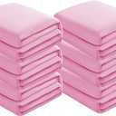 6 Pcs Fleece Sleepover Blankets for Girls Fleece Soft Blankets Fluffy Throw Blanket for Spa Slumber Movie Night Wedding Party, Pink, 40"x60"