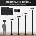 6 Pack 10 Ft String Light Poles for Outdoor String Lights, Heavy Duty Metal Outdoor Light Poles for Deck, Backyard, Garden, Patio, Wedding, Party