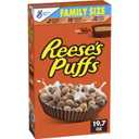 Reese's Puffs Chocolatey Peanut Butter Kids Cereal, Family Size, 19.7 oz (EXP 05/24/27)