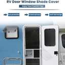 RV Door Window Shade Cover, Sun Blackout Fabric for Camper Privacy Entrance (16 x 25 inch)