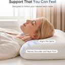 Sweetcrispy Cooling Gel Memory Foam Pillow, Neck Support for Back and Side Sleeper Adults, Medium Firm Pillow with Breathable Mesh, Removable & Washable Cover, 1 Pack White